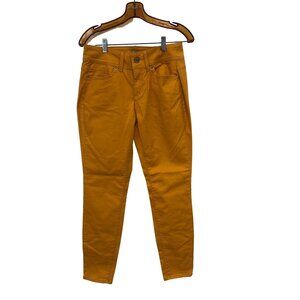 No Boundaries Jeans Womens Size 11 Mustard Mid Rise Skinny 5 Pocket Pants